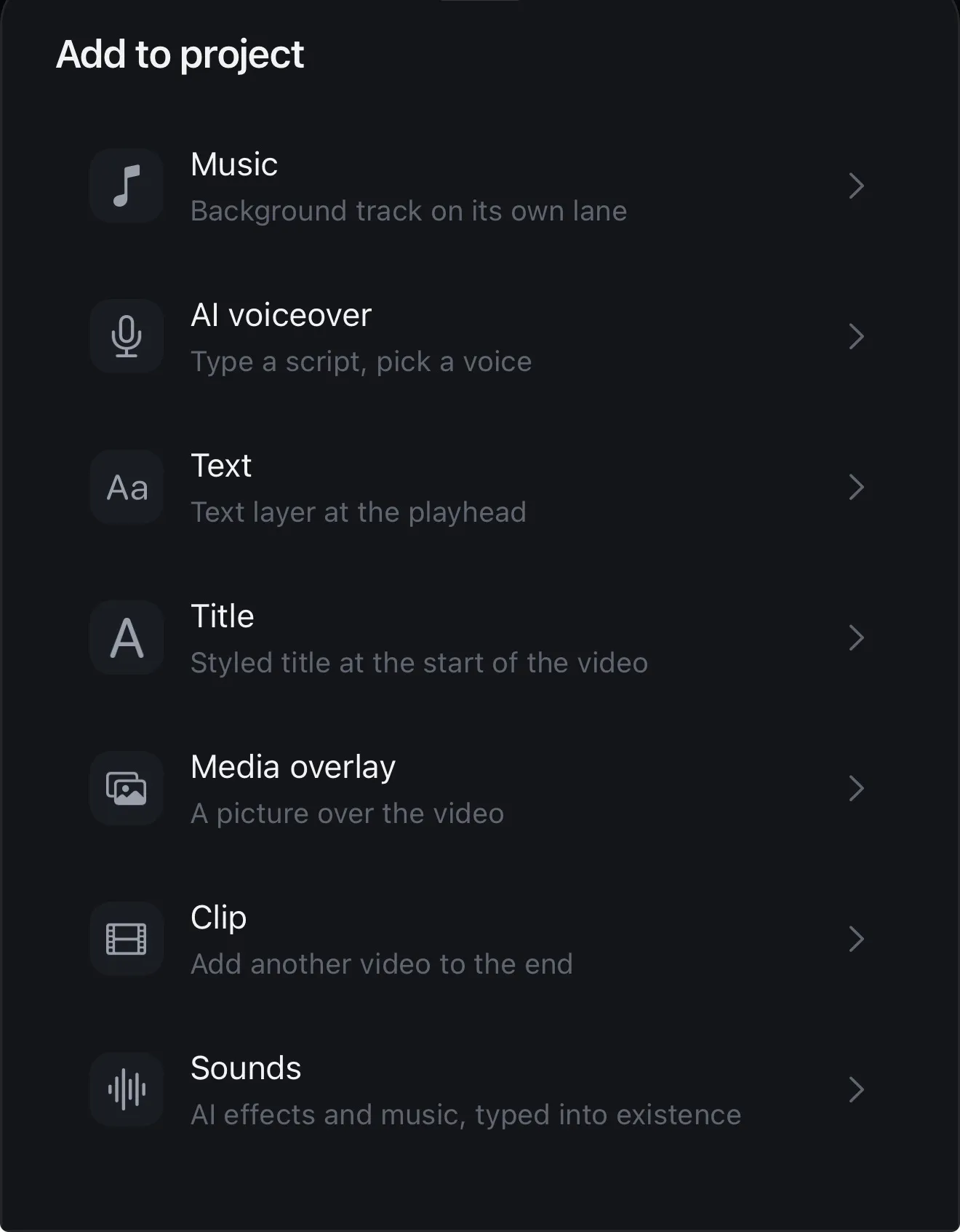 The add sheet